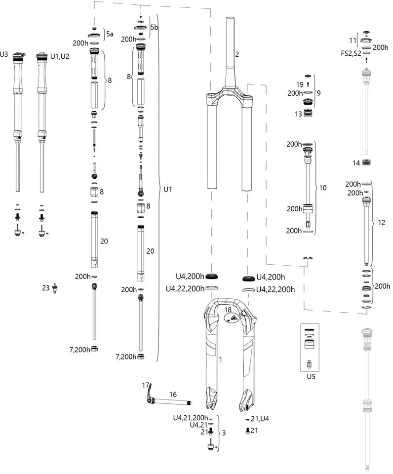 ROCKSHOX Ersatzteile Lyrik RCT3 A1-C1/RC B1-C2/RC2 C1 (2016-2019) 3 ROCKSHOX Ersatzteile Lyrik RCT3 A1-C1/RC B1-C2/RC2 C1 (2016-2019)