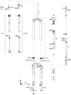 ROCKSHOX Ersatzteile Lyrik Select/Select+/Ultimate (C2-C3 / 2020-2021)