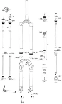 ROCKSHOX Ersatzteile Pike RCT3/RCT/RC (B1-B2 / 2018-2019)