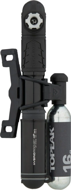Topeak HybridRocket HP Mini Minipumpe Mit CO2-Inflator 12 Topeak HybridRocket HP Mini Minipumpe Mit CO2-Inflator -Schrauben Schalten 457003