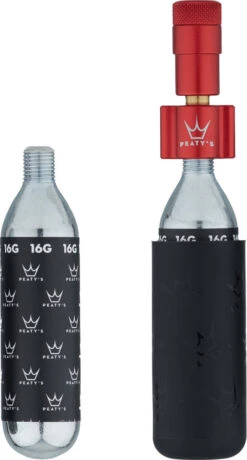 Holeshot CO2 Tyre Inflator Kit CO2-Kartuschenpumpe + 16 G Kartusche -Schrauben Schalten 463276