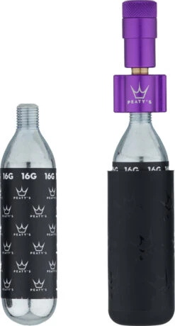 Holeshot CO2 Tyre Inflator Kit CO2-Kartuschenpumpe + 16 G Kartusche -Schrauben Schalten 463282