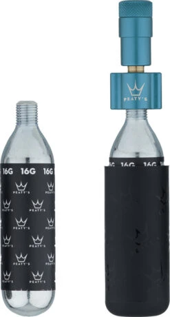 Holeshot CO2 Tyre Inflator Kit CO2-Kartuschenpumpe + 16 G Kartusche -Schrauben Schalten 463285